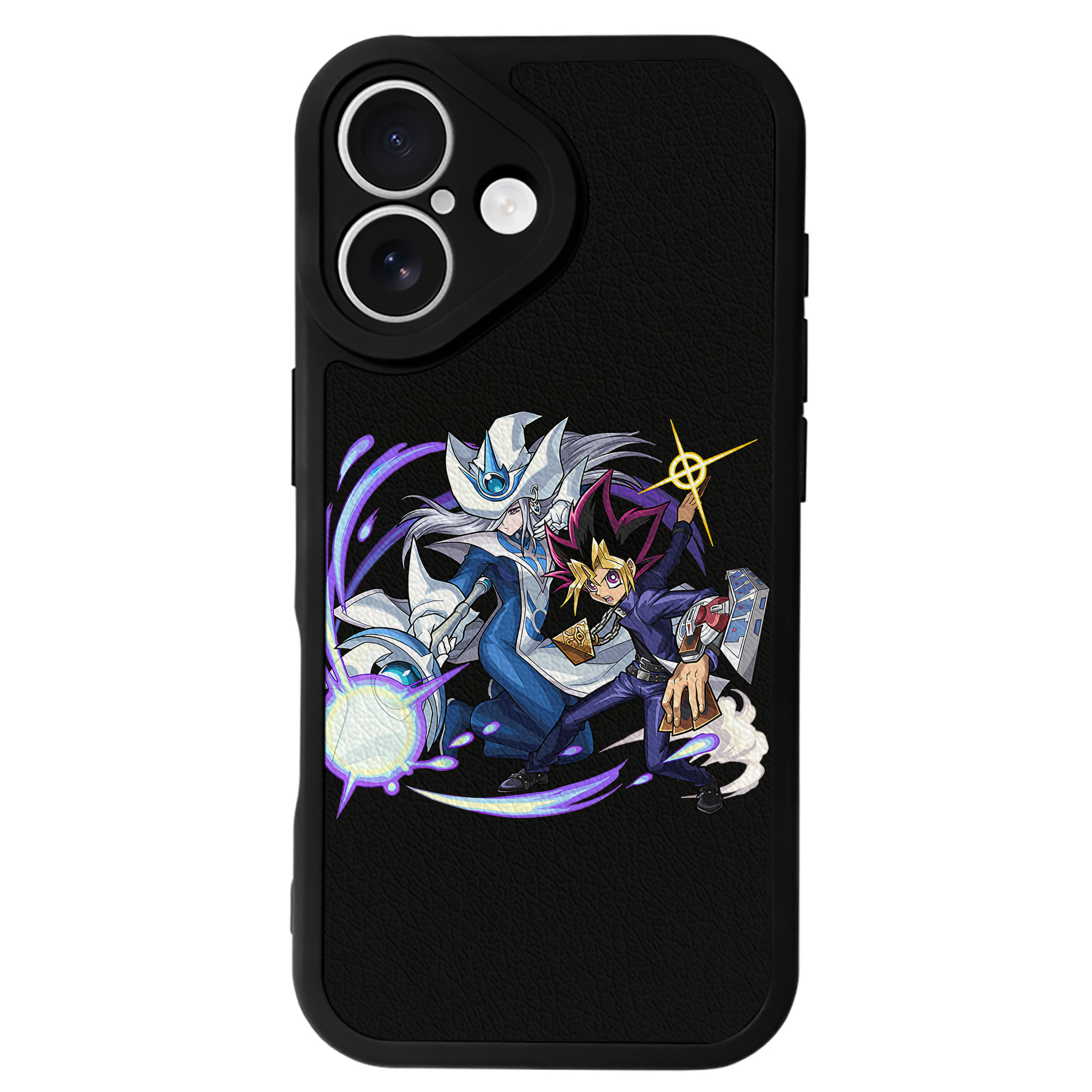 （画像用） 遊☆戯☆王 Yu-Gi-Oh! 【iPhone 16シリーズ対応】シリコンスマホケース（レザー調） 材質：シリコン